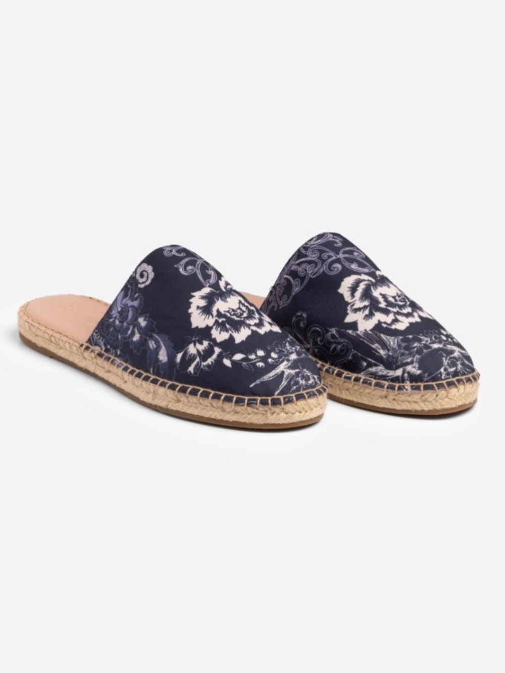 Johnny Was Olivia Mule Espadrille Blue Blossom SZ 9.5
